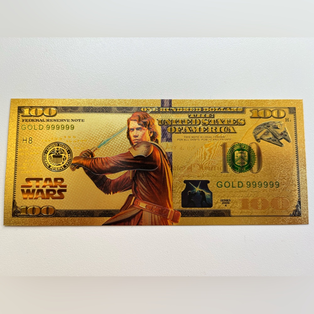 (SALE) Star Wars 24K gold foil/plated novelty note
